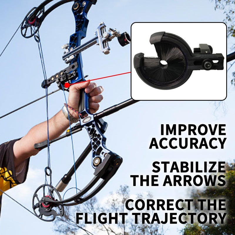 longbowmaker Whisker Biscuit Quick Shot Archery Arrow Rest - Full Containment Brush Rest for Accurate Shots for Left and Right Bow - Image 5